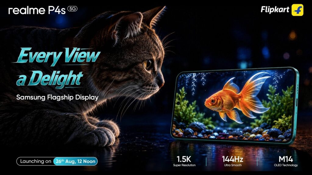 Realme P4s 5G, Realme P4s 5G 8000mAh बैटरी और 80W चार्जिंग वाला स्मार्टफोन